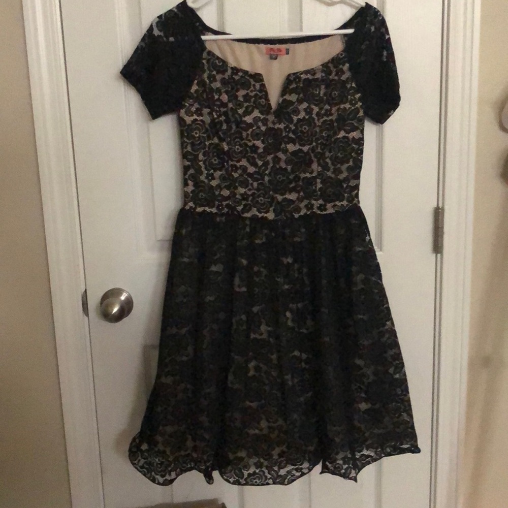 Modcloth Chi Chi London black lace dress US8